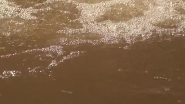 Dirty Brown Flowing Water — Vídeo de Stock