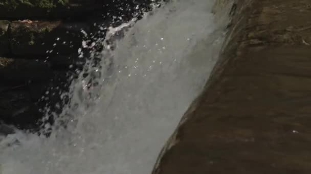 Weir Gushing White Water — Stockvideo