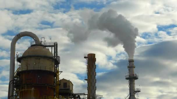Fun Fast Time Lapse Pollution Created Oil Refinery Utah Smoke — Video Stock