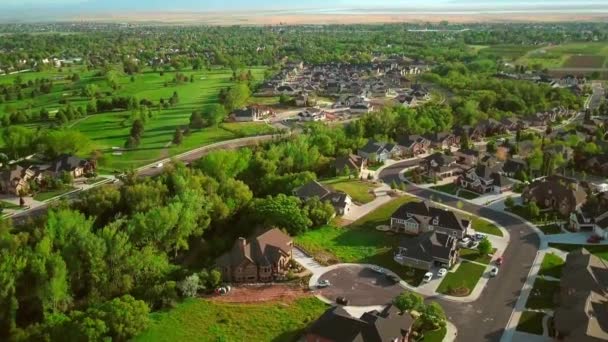 Floating Drone Shot Small Suburb Part Utah Also Seeing Areal — Stockvideo