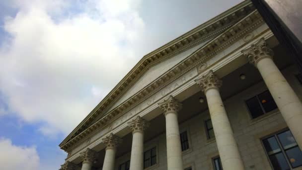 Wonderful Time Lapse Beautiful Architecture Front Utah State Capital Building — Video Stock