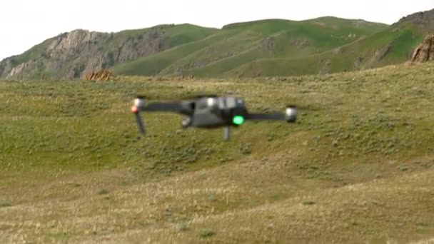 Uma Foto Perto Drone Mavic Pro Dji Decolando — Vídeo de Stock