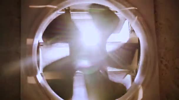 Sun Rays Spinning Fan Wall — 图库视频影像