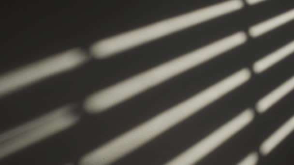 Window Shutters Closing Making Shadow Wall Slow Motion — Video