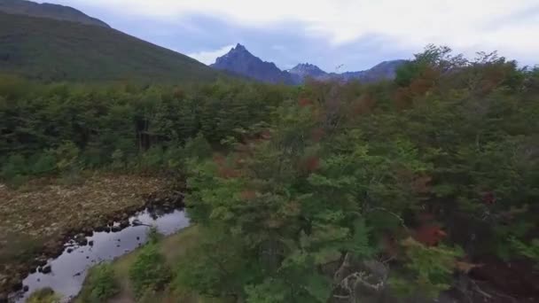 Ushuaia Letecký Pohled Ushuaia Hlavním Městem Provincie Tierra Del Fuego — Stock video