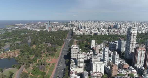 Aerial View Palermo Buenos Aires Argentina — Stockvideo