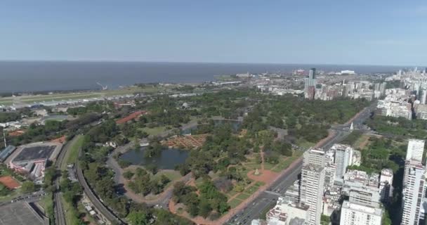 Aerial View Palermo Buenos Aires Argentina — Stockvideo