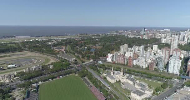 Aerial View Palermo Buenos Aires Argentina — Vídeo de stock