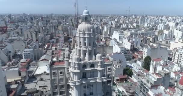 Aerial Scene Drone Horizontal Orbit Palace Shaft Dome Barolo Palace — Αρχείο Βίντεο