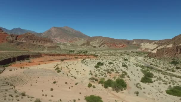 Aerial Scene Drones Camera Forward Edge Mountains Salta Argentina — Video Stock