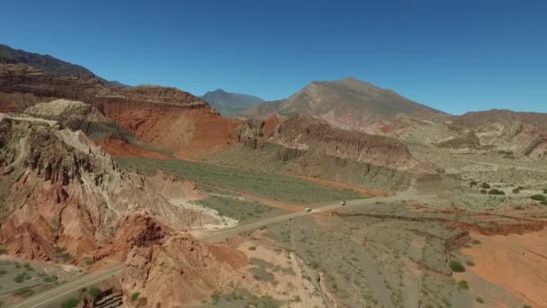 Aerial Scene Drones Camera Forward Edge Mountains Salta Argentina — Video Stock