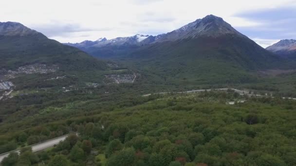 Vista Aérea Ushuaia Ushuaia Capital Provincia Tierra Del Fuego Argentina — Vídeos de Stock