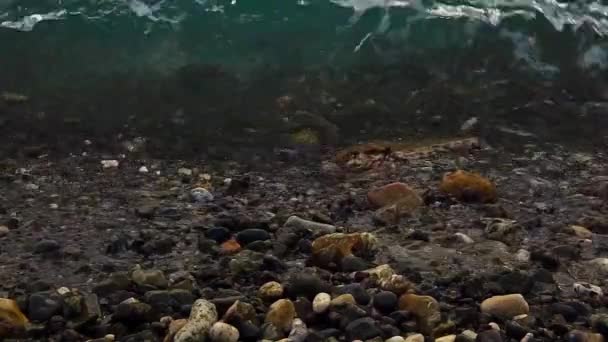 Wave Forming Hitting Rocks — Vídeo de Stock