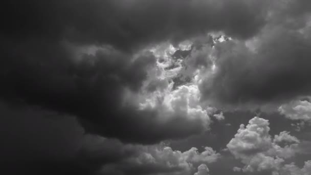 Video Tripod Shot Black White Red Filter Effect Tropical Sky — Stock video