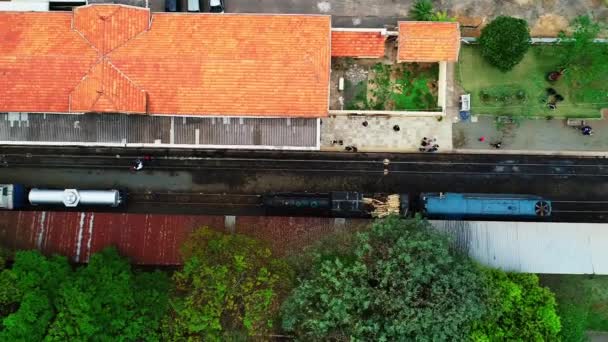 Aerial View Train Station Campinas Brazil — Video