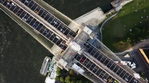 Drone Footage Showing Brooklyn Bridge — Vídeo de Stock