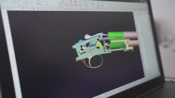 Graphic Designer Working Rifle Concept Tec Mouse — Stok Video