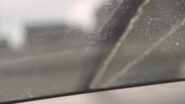 Windscreen Wiping Screen Wash Away — Stock video