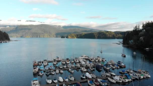 Various Drone Dslr Shots Beautiful Deep Cove Vancouver — Stockvideo