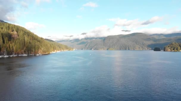 Various Drone Dslr Shots Beautiful Deep Cove Vancouver — Αρχείο Βίντεο