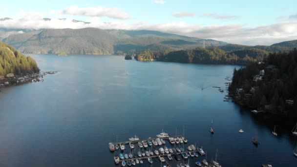 Various Drone Dslr Shots Beautiful Deep Cove Vancouver — Vídeos de Stock