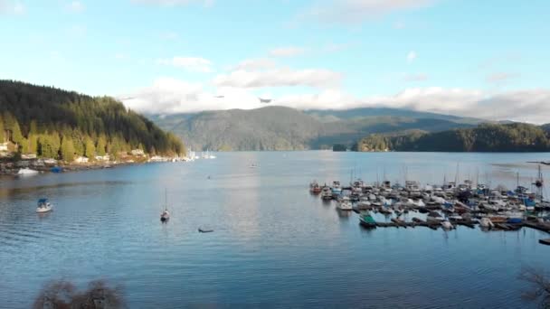 Various Drone Dslr Shots Beautiful Deep Cove Vancouver — Vídeos de Stock