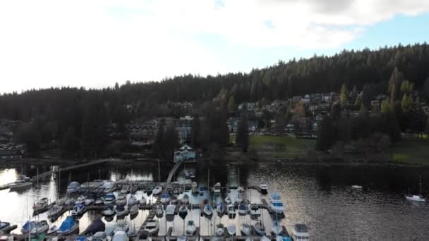 Various Drone Dslr Shots Beautiful Deep Cove Vancouver — Stockvideo