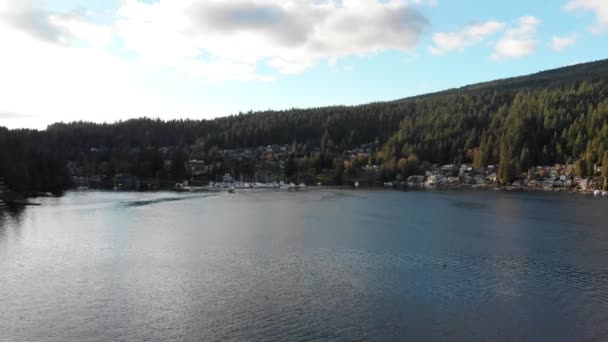 Various Drone Dslr Shots Beautiful Deep Cove Vancouver — Stock Video