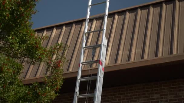 Fire Rescue Ladder Set Building — 图库视频影像