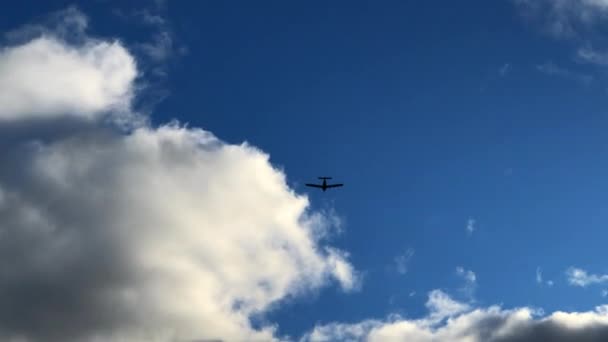 Flight Airplane Cloudy Day — Vídeo de Stock