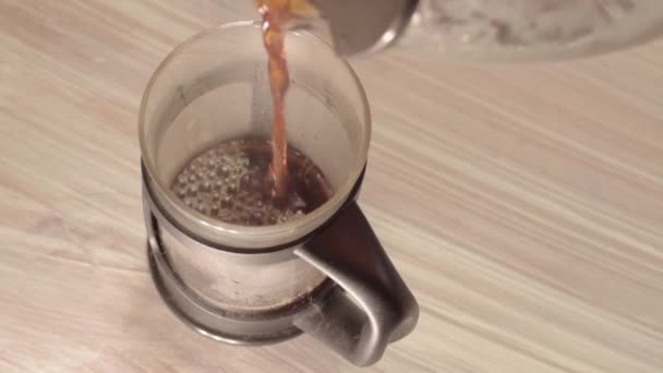 Pouring Fresh Coffee Pot — 图库视频影像