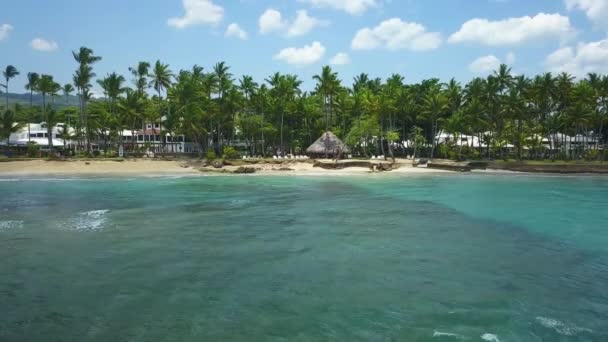 Beautiful Beach Dominican Republic Called Playa Bonita Las Terrenas — Αρχείο Βίντεο