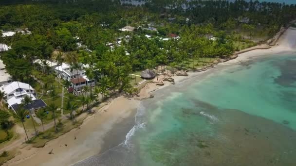 Beautiful Beach Dominican Republic Called Playa Bonita Las Terrenas — ストック動画