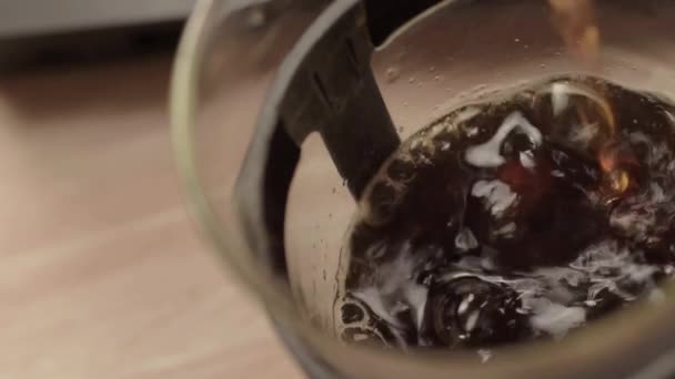 Pouring Fresh Coffee Pot — Vídeo de Stock