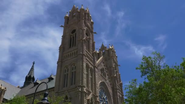 Wonderful Time Lapse Summer Day Famous Cathedral Madeleine Salt Lake – stockvideo