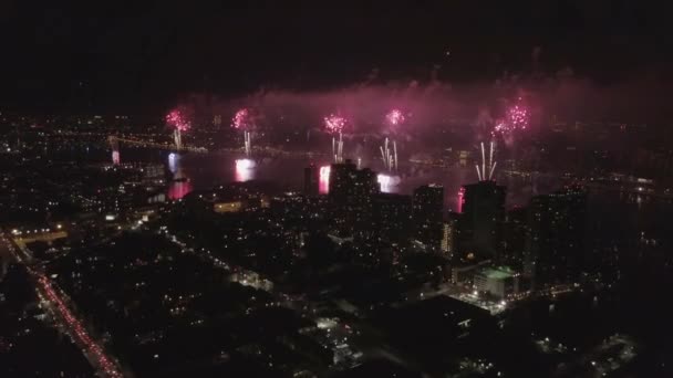 4Th July Long Island City Drone — Stock video