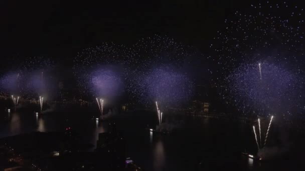 4Th July Long Island City Drone — стоковое видео