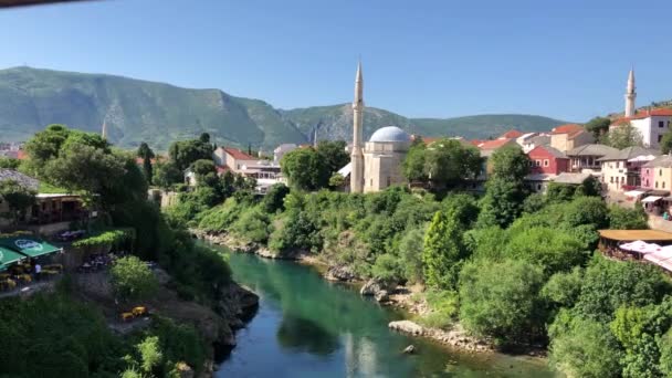 View Mostar Old Bridge — Wideo stockowe