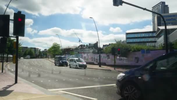 Timelapse People Using Lower Crossing Walking Sheffield Train Station Public — Stock Video