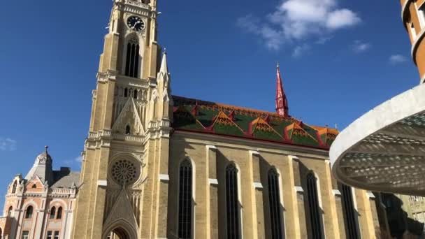Catholic Church Novi Sad Serbia — стоковое видео