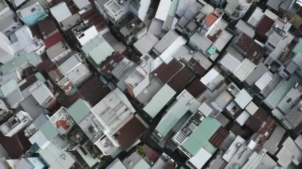 Drone Shot Looking Straight Terrace House Rooftops Narrow Alleyways Binh — Stock videók