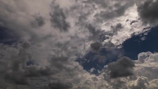 Time Lapse Dramatic Afternoon Sky Storm Forming Clouds Semi Back — Vídeo de stock