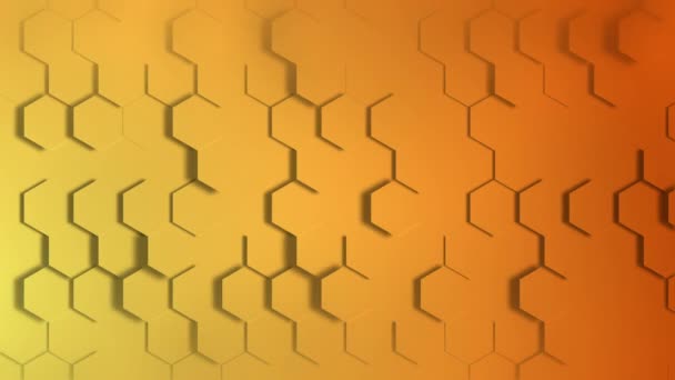 Yellow Honeycomb Background Hexagons Texture — Video Stock