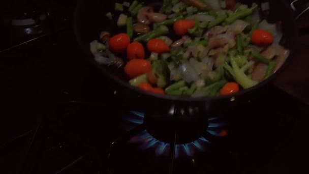 Making Dinner Vegetables Carrots Brocoli Mushrooms Legumes More Think Your — Stock videók