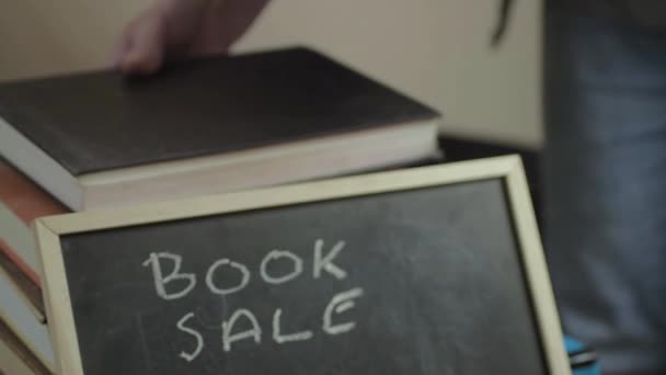 Stacking Collection Books Book Sale — Video