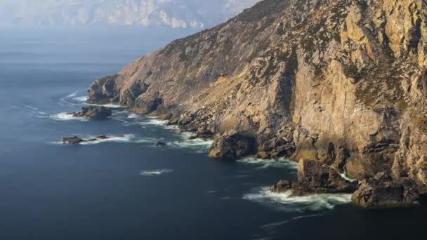 Time Lapse Slieve League Cliffs Sunny Summer Day Wild Atlantic — Stockvideo