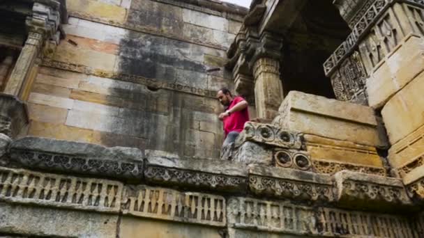 Heritage Jami Masjid Also Known Jama Mosque Champaner Gujarat State — Wideo stockowe