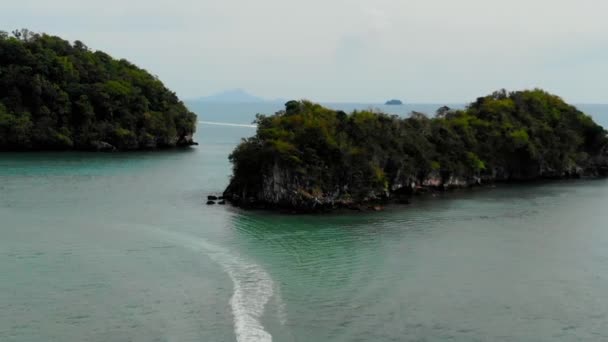 Aerial Nang Beach Krabi Island Thailand — Stock Video