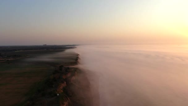 Foggy Sunrise Sea Shore — 비디오