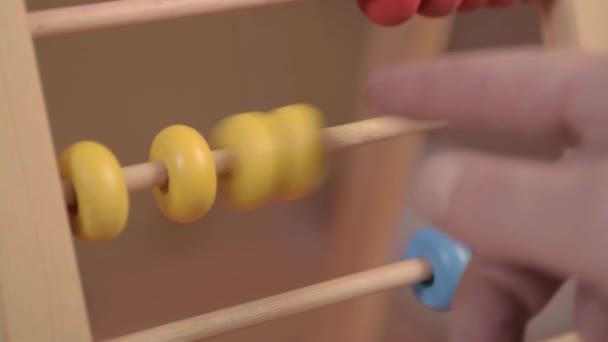 Обчислення Чисел Допомогою Abacus — стокове відео